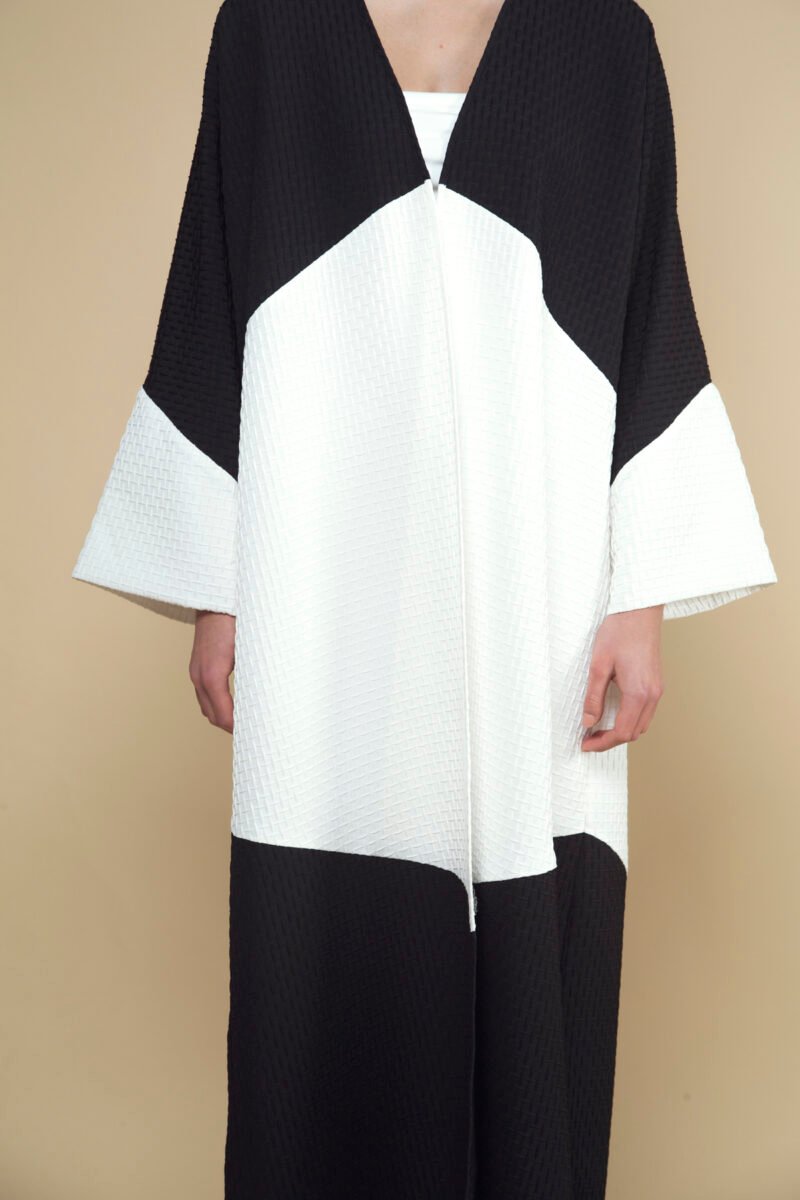 AW16 D-AS001 Two-tone micropleat abaya (3)