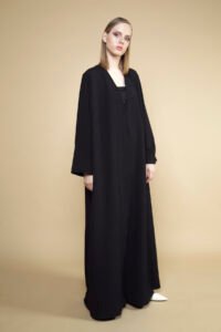 AW16 D-AS002 Black abaya (2)