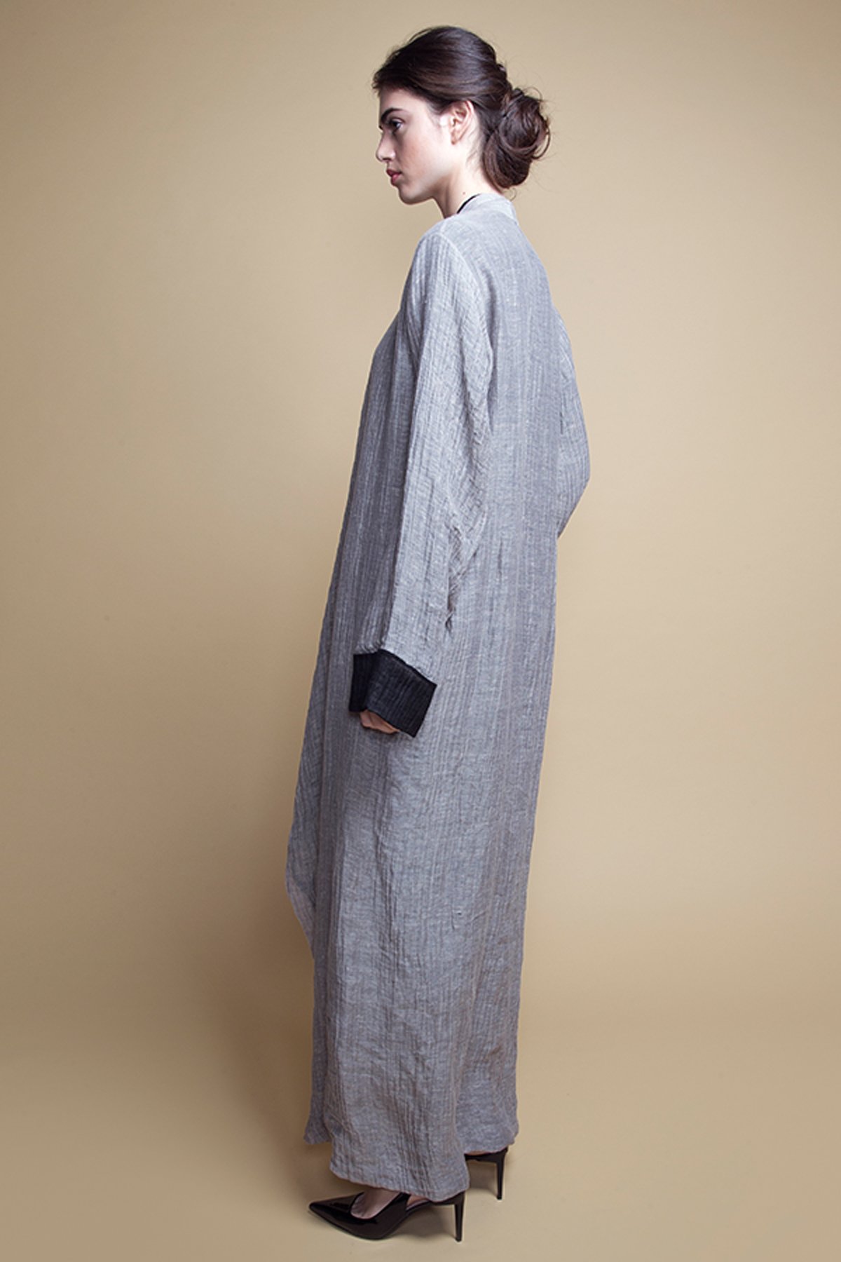 D-AS004 Reviserble linen abaya (2)