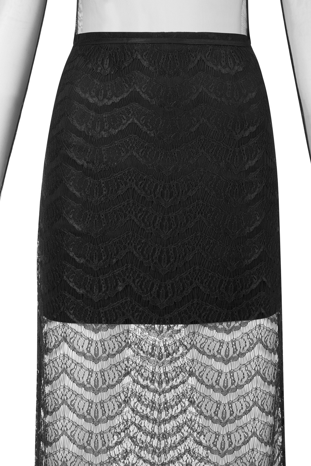 L-S003 Scallop lace pencil skirt (2)